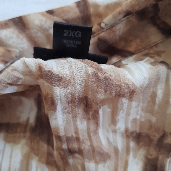 ● east5th | Short Tunic Style Dress with Kakhi Tie-Dye Print - Picture 14 of 16